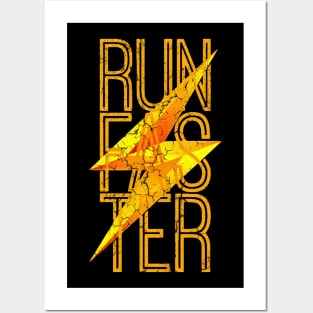 barry allen flash faster run Posters and Art